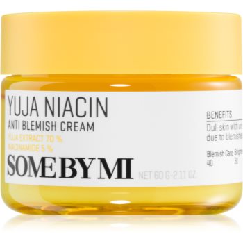 Some By Mi Yuja Niacin Anti Blemish Cream cremă de față, pentru hidratare și iluminare pentru piele cu hiperpigmentare - imagine 2